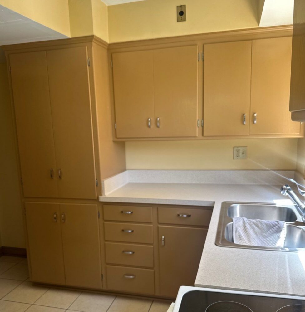 After · refinished cabinet fronts
